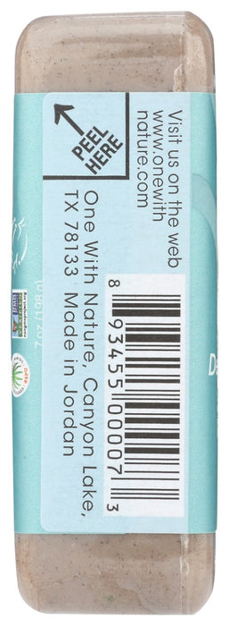 ONE WITH NATURE: Dead Sea Mineral Mud Soap with Argan Oil and Shea Butter No Added Fragrance, 7 oz