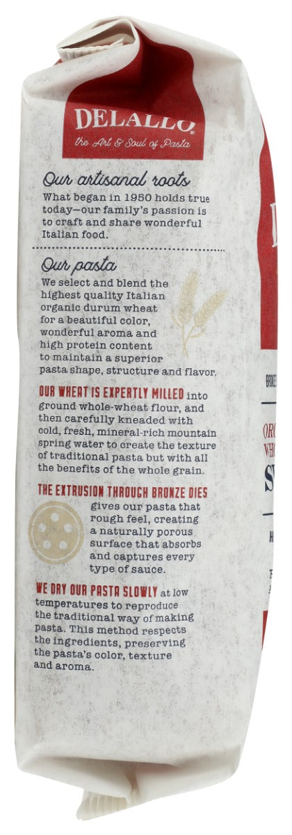 DELALLO: Organic Whole Wheat Pasta Shells, 16 oz