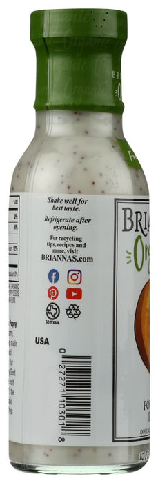 BRIANNAS: Organic Rich Poppy Seed Dressing, 10 oz