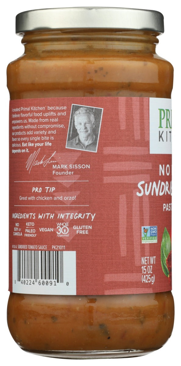 PRIMAL KITCHEN: No Dairy Sundried Tomato Pasta Sauce, 15 oz