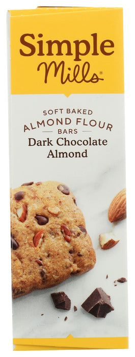 SIMPLE MILLS: Dark Chocolate Almond Soft Baked Bars, 5.99 oz