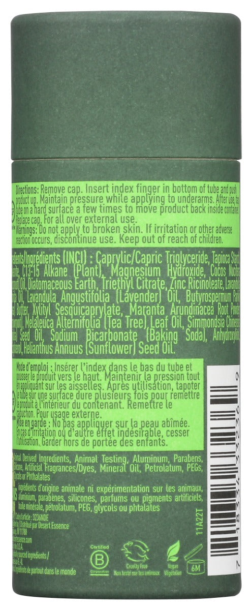 DESERT ESSENCE: Lavender Tea Tree Deodorant, 2.25 oz - No Brand For Less 