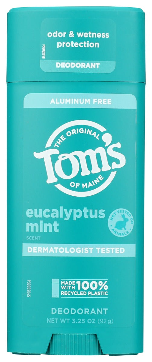 TOMS OF MAINE: Eucalyptus Mint Deodorant Stick, 3.25 oz