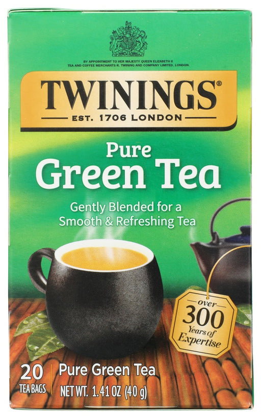 Twinings blends to perfection the finest green teas with just the right amount of flavour to give you a line of great-tasting green teas with a fresh flavour, smooth taste and enticing aroma.
Pure Green Tea with a fresh taste, smooth flavour and enticing aroma.