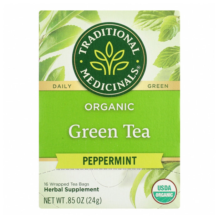 Our organic Green Tea Peppermint gently invigorates, while alleviating digestive discomfort.* Blended with the mintiest peppermint we can find.