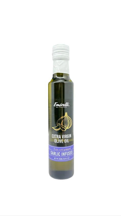 EMIRELLI: Garlic Infused Extra Virgin Olive Oil, 8.4 fo