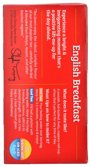 TWINING TEA: English Breakfast Tea, 20 bg