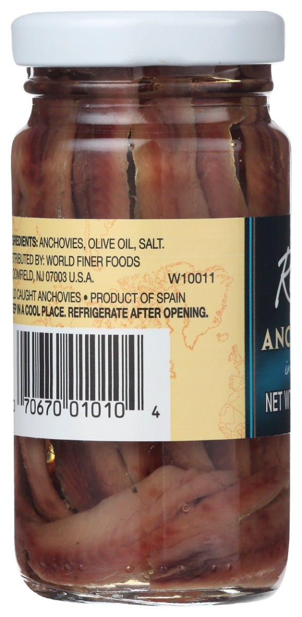 REESE: Flat Anchovies In Glass, 3.5 oz