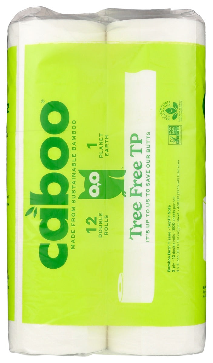 CABOO: Tree Free Bamboo Toilet Paper 12Pk 300 Sheets, 1 ea