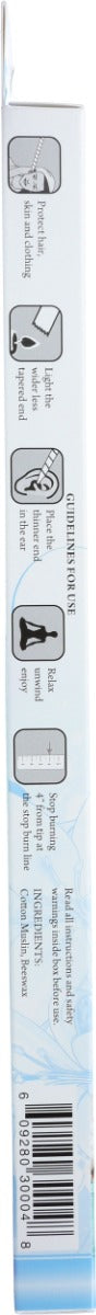WALLY: Natural Ear Candles Beeswax Unscented, 4 pc