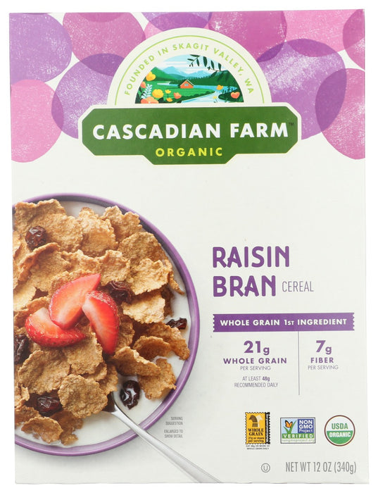 CASCADIAN FARM: Raisin Bran Cereal, 12 oz