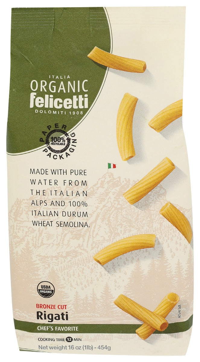 FELICETTI ORGANIC: Bronze Cut Rigati, 16 oz - No Brand For Less