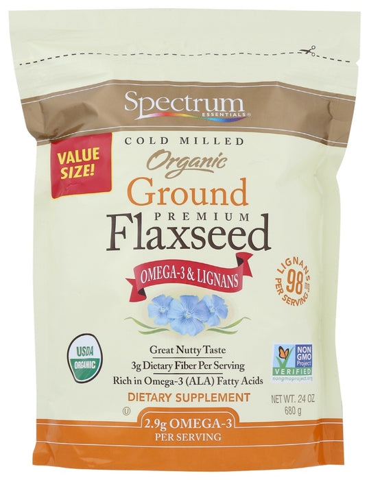 Only Spectrum Essentials brand uses a proprietary milling process that finely slices the seed, rather than crushing it, thereby preventing the loss of valuable nutrients from oxidation. The sliced seed is immediately packaged in this light protective pouch and sealed airtight to ensure optimum nutritive benefits and product freshness.