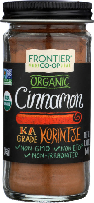 Frontier Co-op® Ground Korintje Cinnamon is a gourmet-quality, A-Grade cinnamon that provides a full, balanced and spicy flavor. Korintje is the most commonly found cinnamon in American kitchens and is the traditional cinnamon used in baked goods. This type of cinnamon is part of the cassia family and is also known as Korintje, Batavia cassia, Padang cassia, and Indonesian cinnamon.