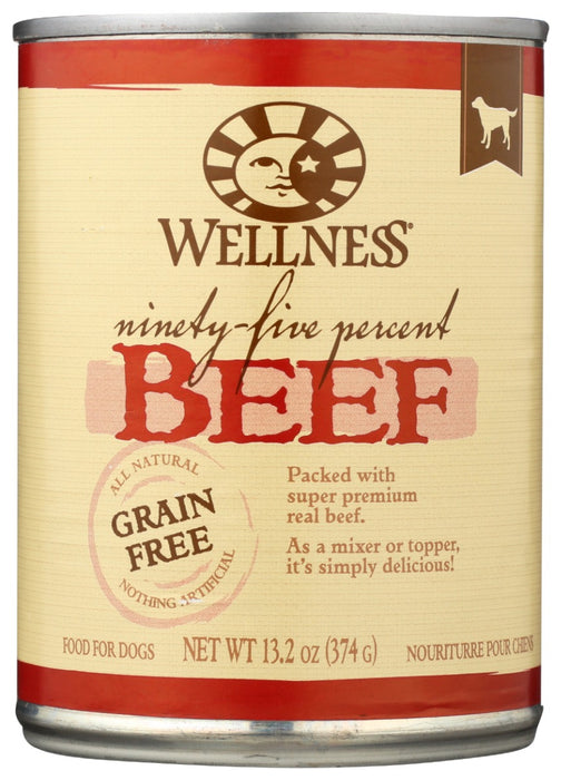 WELLNESS: Complete Health 95 Percent Beef Dog Food, 13.2 oz