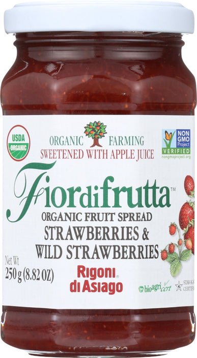 RIGONI: Fiordifrutta Strawberries and Wild Strawberries, 8.82 oz