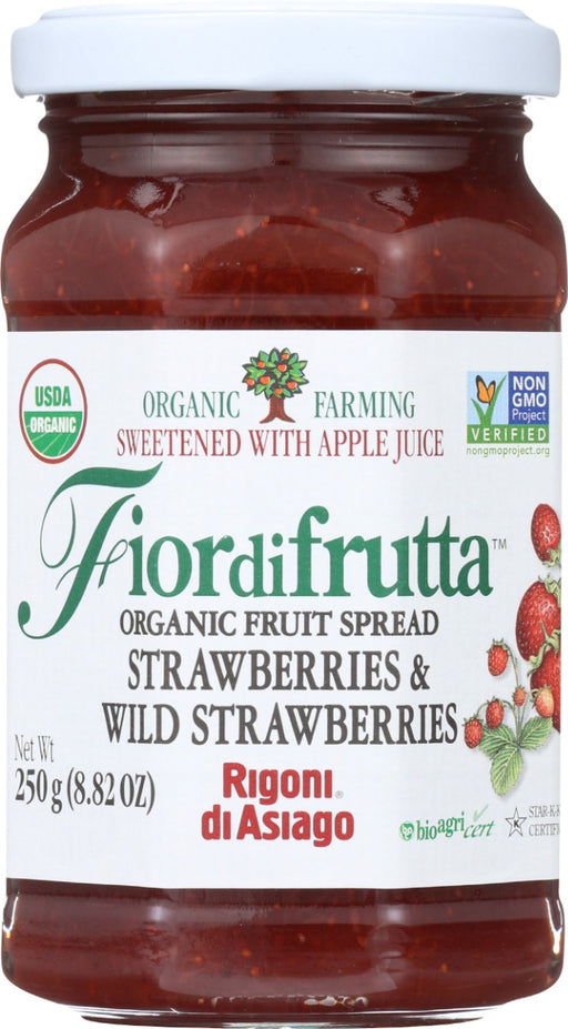 RIGONI: Fiordifrutta Strawberries and Wild Strawberries, 8.82 oz