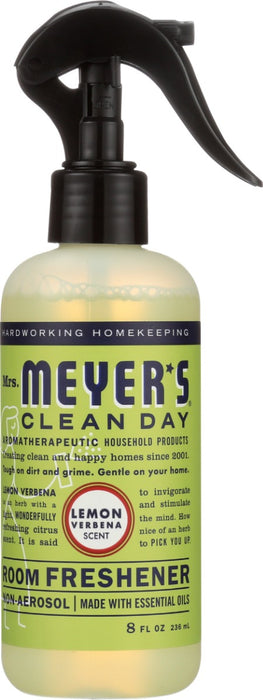 Mrs. Meyer's Clean Day Room Fresheners are specifically made to quickly freshen rooms and fabrics, while also providing a special, singular scent for your home. Comes in non-aerosol bottle.