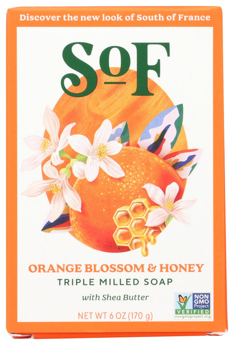 SOUTH OF FRANCE: Orange Blossom and Honey Bar Soap, 6 oz