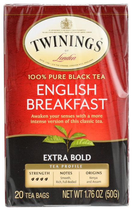 TWINING TEA: English Breakfast Extra Bold Tea, 20 bg
