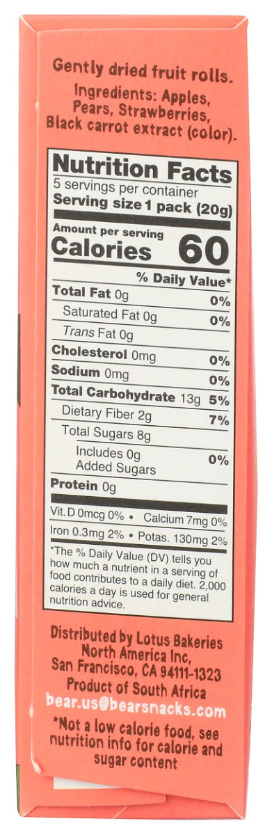 BEAR YOYO: Delicious Strawberry Fruit Rolls, 3.5 oz