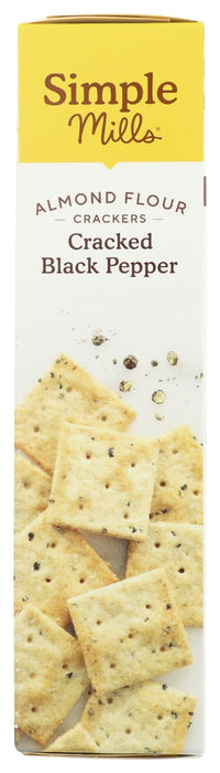 SIMPLE MILLS: Cracked Black Pepper Almond Flour Crackers, 4.25 oz