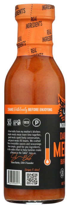 NOBLE MADE BY THE NEW PRIMAL: Zero Sugar Medium Buffalo Sauce, 12.5 fo