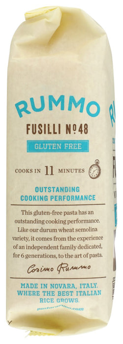 RUMMO: Gluten Free Fusilli Pasta, 12 oz