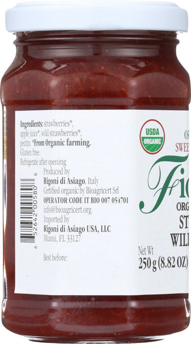 RIGONI: Fiordifrutta Strawberries and Wild Strawberries, 8.82 oz
