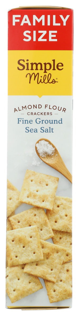 SIMPLE MILLS: Fine Ground Sea Salt Almond Flour Crackers Family Size, 7 oz