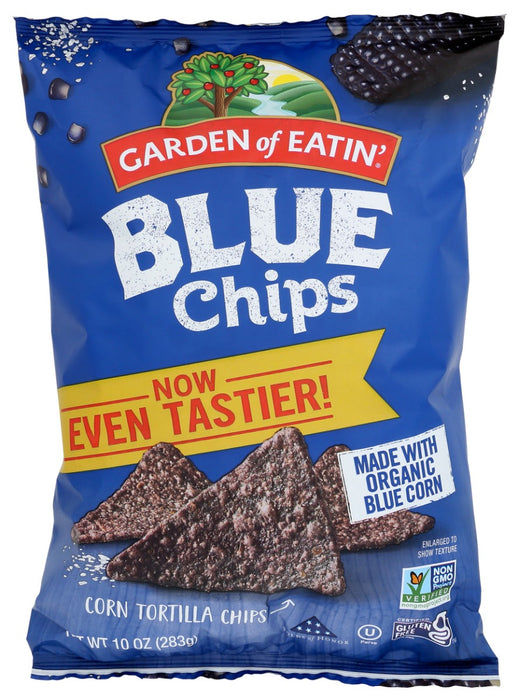 GARDEN OF EATIN: Blue Corn Tortilla Chips, 10 oz