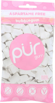 This aspartame free and sugar free gum is a naturally sweet twist on the classic &amp; nostalgic bubblegum flavor. Comes in a resealable bag.
