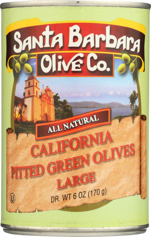 SANTA BARBARA: California Pitted Green Olives Large, 6 oz