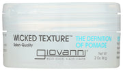 Wax it. Style it. Define it. For a wicked look. Washes out easily, unlike oil-based pomades, and won't strip the natural oils from your hair.
This Wicked Texture® pomade will not dull, strip color, or damage your hair. It's color-safe, paraben-free, and cruelty-free. Look in the Ingredients tab for a listing of (*) organically produced ingredients that our vegan styling pomade contains. 
