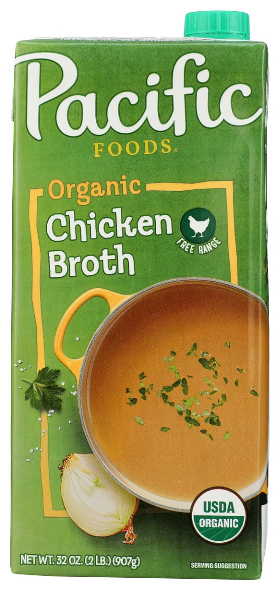 We slow-simmer organic free-range chicken with sea salt and seasonings for a savory organic chicken broth that's rich and full of flavor. Sip a cup of warm chicken broth instead of coffee or tea for a delicious, satisfying addition to your everyday routine. USDA Certified Organic broth is made from non-GMO ingredients and free of gluten and fat.* It may also be suitable for keto diets.