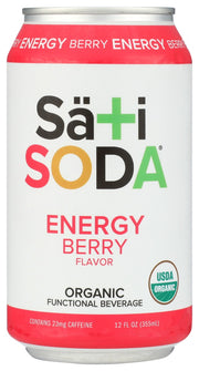 SATI SODA: Organic Energy Berry Soda, 12 fo