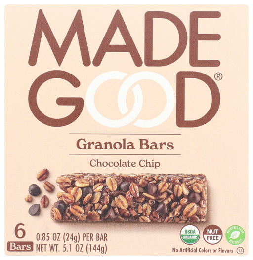 MADEGOOD: Chocolate Chip Granola Bars, 5.1 oz