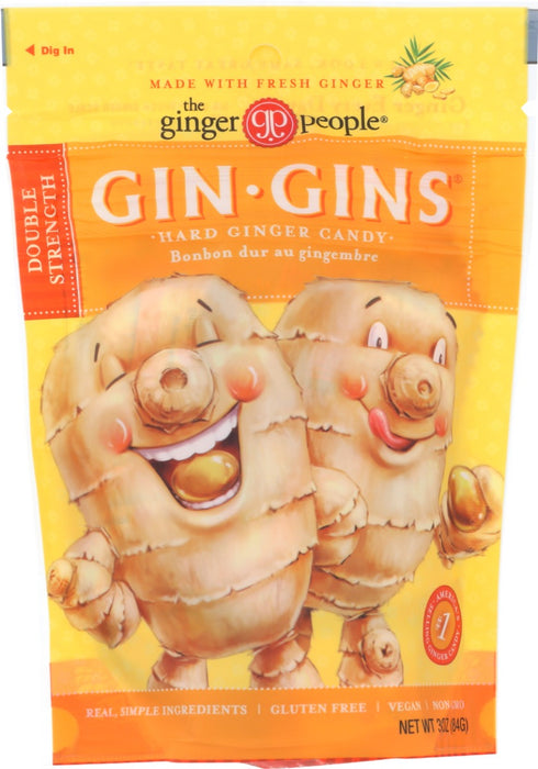 A favorite amongst singers and folks with chronic throat tickles, our GIN GINS Double Strength Hard Ginger Candy delivers soothing, long-lasting pleasure. A lower-cal, tasty way to satisfy a spicy-sweet tooth.