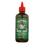 Our green sauce blends all of the good green stuff: Jalapeños, green tomatoes, spinach, cilantro and lime.  Then we add a little garlic and Red Habanero for a little dragon fire.  Made the Melinda's way:  with whole, fresh ingredients and the best peppers on the planet for people who care about those kinds of things.  Uses: Great with Asian, Latin cuisine and on practically everything.