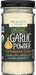 Frontier Co-op® Organic Garlic Powder is commonly used in and on a wide variety of savory dishes for its pungent, slightly hot and biting flavor. Our garlic powder is simply ground dehydrated garlic bulbs. Garlic's penetrating aroma and flavor are enjoyed in dishes such as pasta, pizza, potatoes and grilled chicken as well as sauces, marinades and dressings.