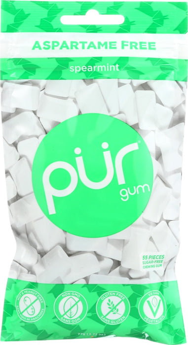 This aspartame free and sugar free gum is refreshing & has a minty flavor to liven your taste buds. Keep your mouth feeling fresh with an intense burst of classic spearmint flavor. Comes in a resealable bag.