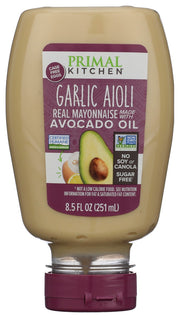 PRIMAL KITCHEN: Squeeze Garlic Aioli Mayo, 8.5 fo
