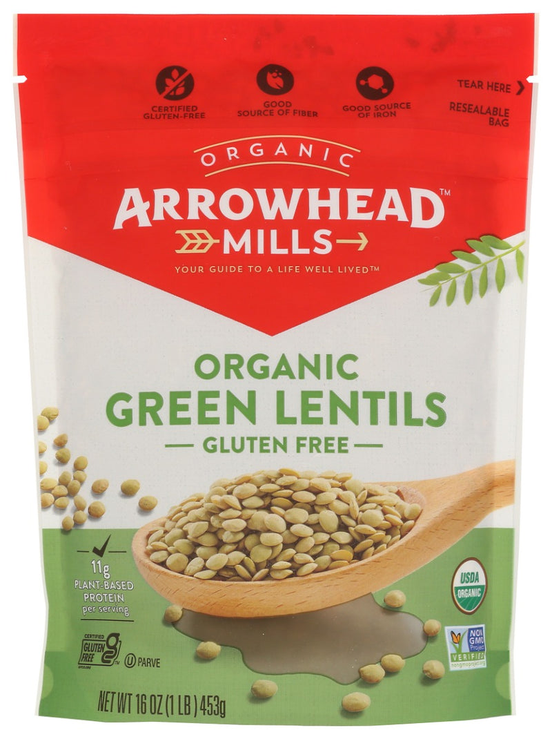 When combined with rice you get a complete protein. Enjoy our Organic Green Lentils with Arrowhead Mills Brown Rice in a casserole or season with garlic and onions for a tasty side dish. Great for soups and mashing into patties.