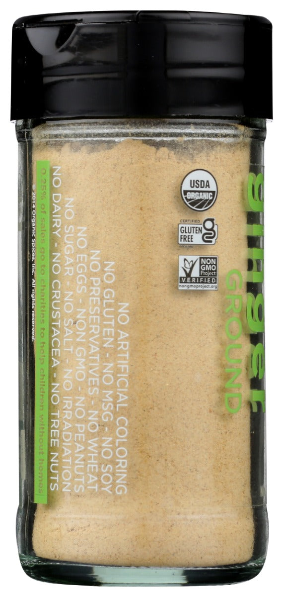 SPICELY ORGANICS: Organic Ginger Ground Jar, 1.2 oz