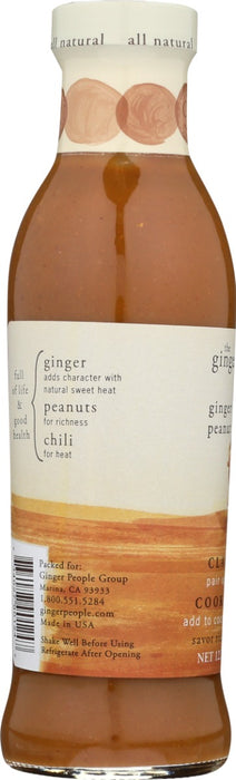 GINGER PEOPLE: Ginger Peanut Sauce, 12.7 oz