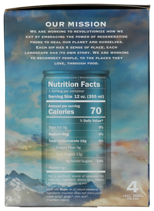 NOWHERE: Ridgeline Non Alcoholic Mocktail 4Pk, 48 fo