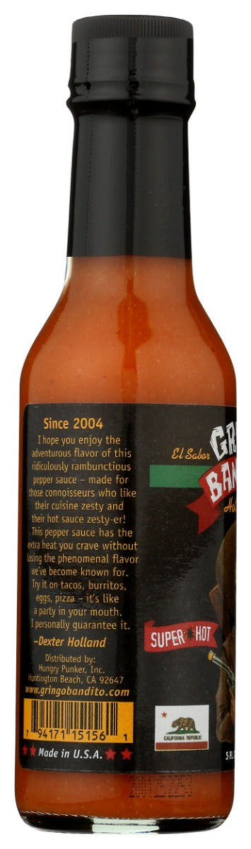 GRINGO BANDITO: Super Hot Sauce, 5 fo