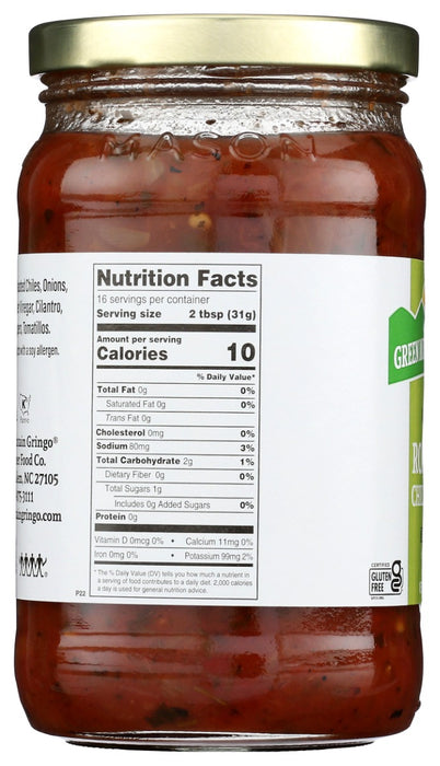 GREEN MOUNTAIN GRINGO: Roasted Chile Pepper Salsa, 16 oz