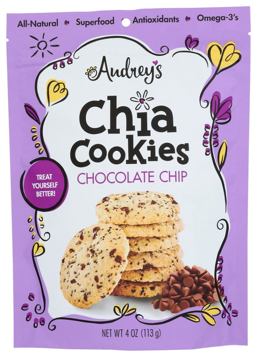 AUDREYS: Chia Cookies Chocolate Chip, 4 oz