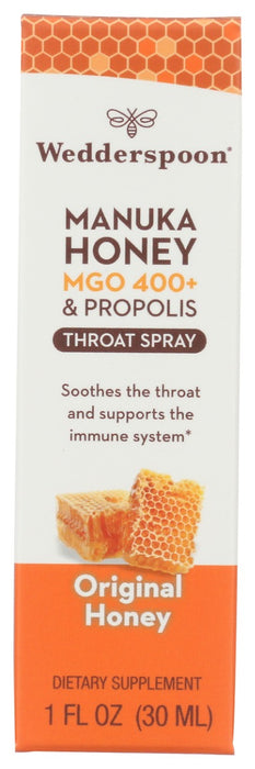 WEDDERSPOON: Propolis and Manuka Honey Throat Spray Original, 1 fo